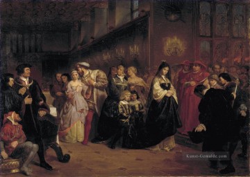 Die Höflichkeit von Anne Boleyn Emanuel Leutze Ölgemälde